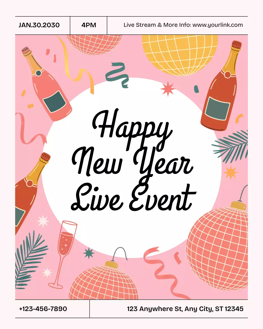 Coral Retro Entrepreneur Event Instagram Vertical