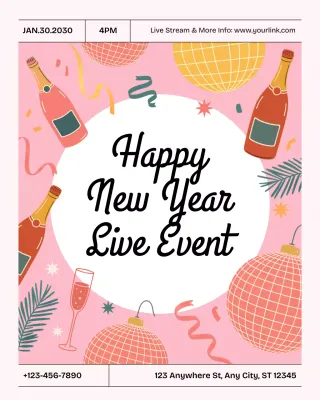 Coral Retro Entrepreneur Event Instagram Vertical