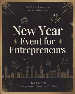 Black Elegant Business Event Instagram Vertical