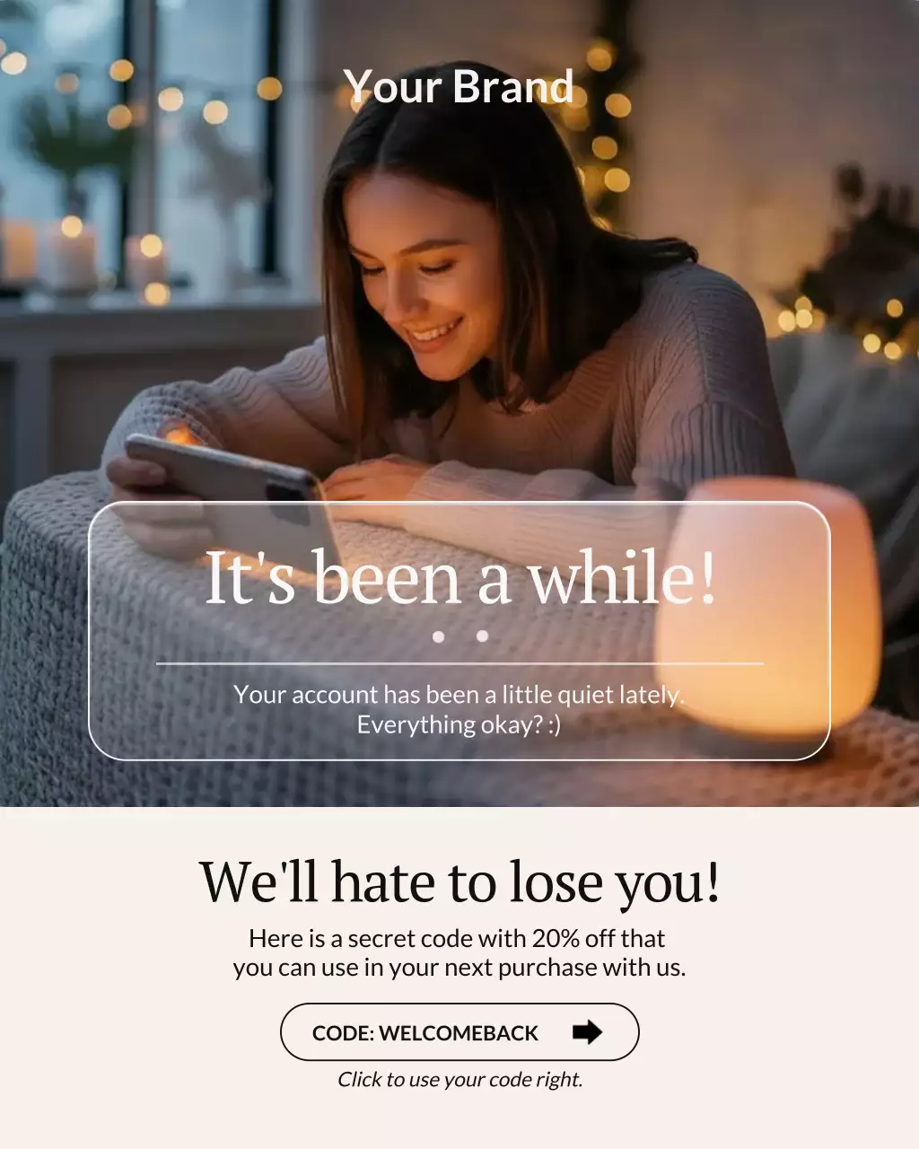 Beige Modern Customer Promotion