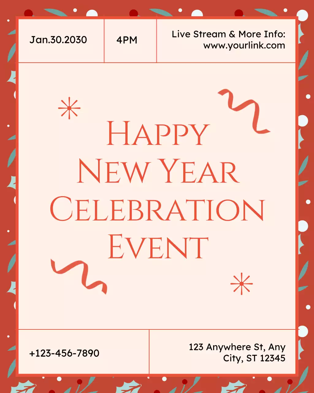 Coral Modern Business Event Instagram Vertical