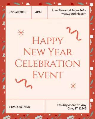 Coral Modern Business Event Instagram Vertical