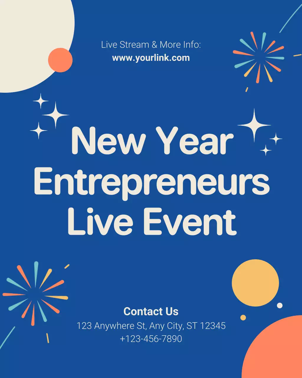 Blue Modern Business Event Instagram Vertical