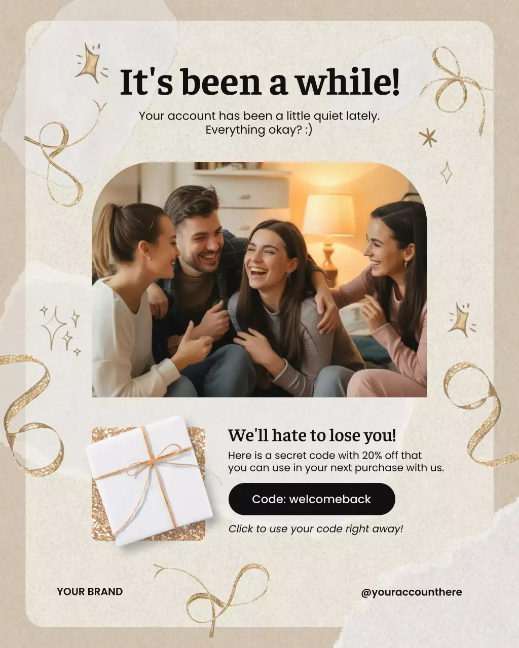 Beige Elegant Holiday Promotion