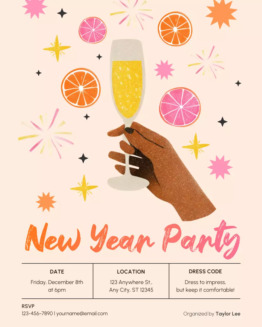 Beige Retro Cocktail Invitation Instagram Post