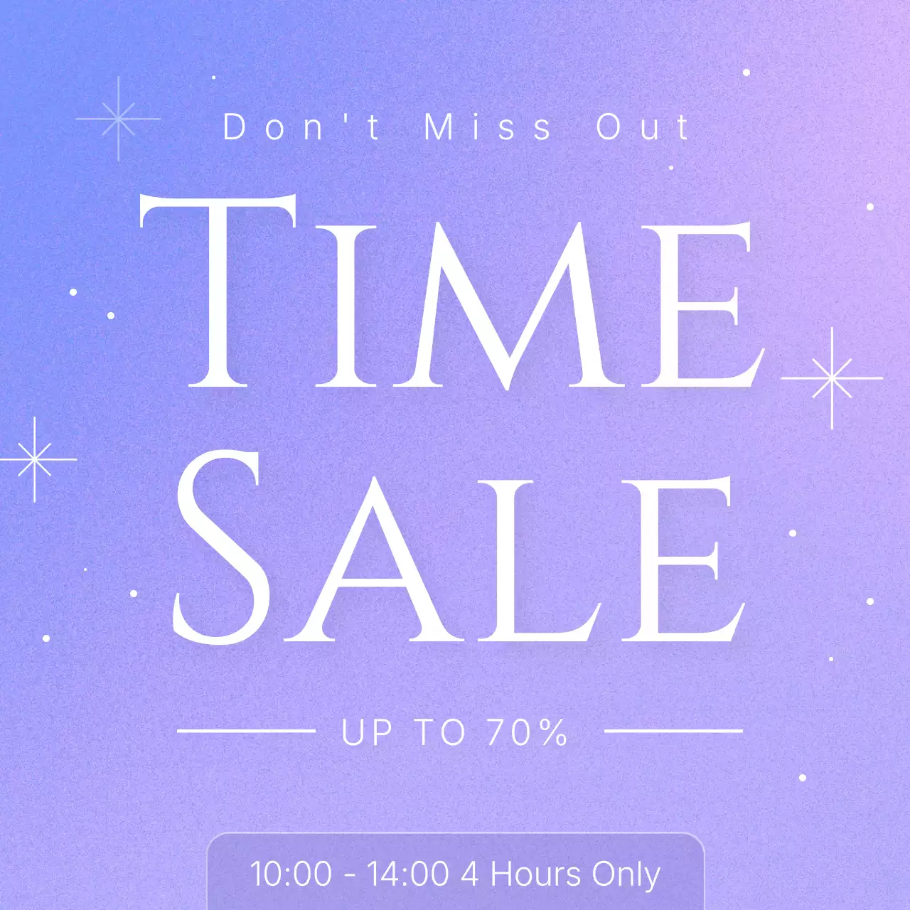 Bài đăng trên mạng xã hội về chương trình khuyến mại bán hàng thời trang màu tím