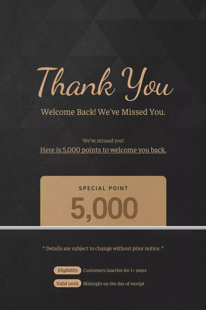 Black Elegant Loyalty Announcement Poster