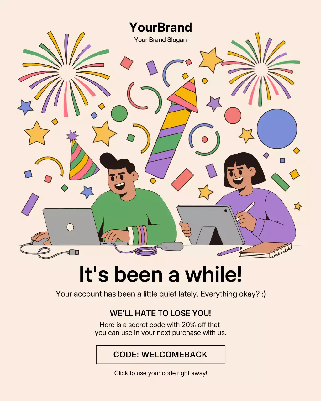 Colorful Modern E-mail Promotion Announcement