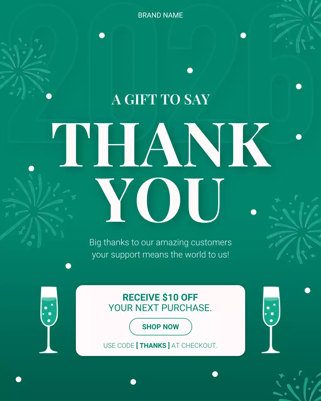 green modern customer promotion