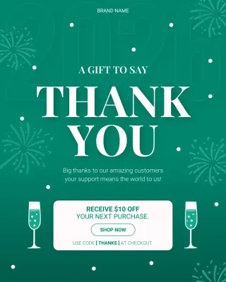 green modern customer promotion