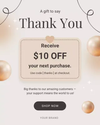 Beige Elegant Discount Promotion Instagram Post