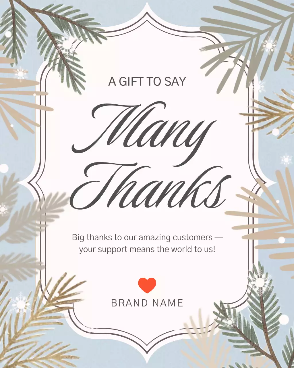 Beige Elegant Thank You Card Instagram Post
