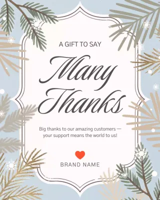 Beige Elegant Thank You Card Instagram Post