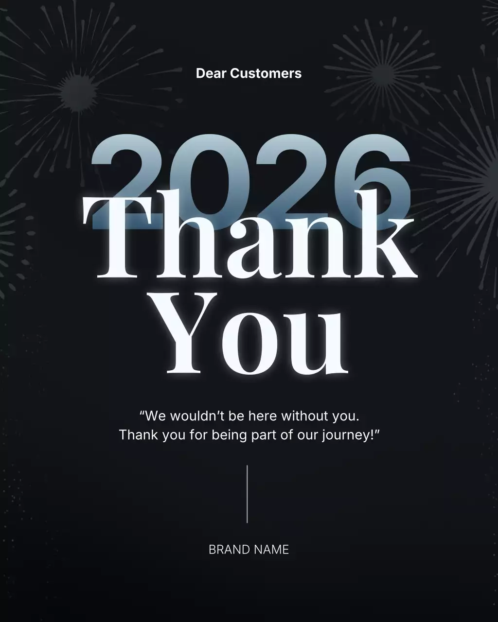 Grey Minimalist Thank You Announcement Instagram Post