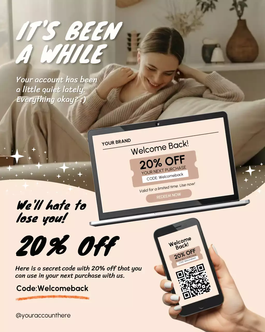 Beige Modern Shopping Promotion