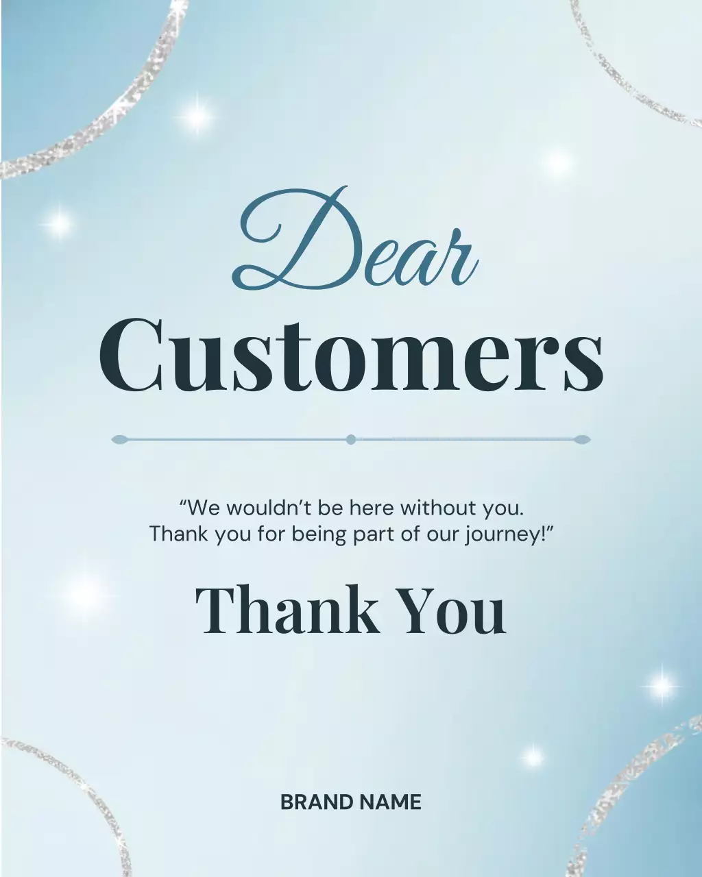 Blue Elegant Customer Thank You Instagram Post