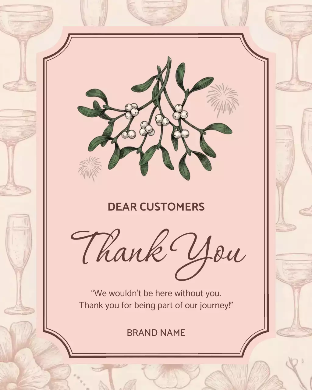Botanical Thank You Card Instagram Post