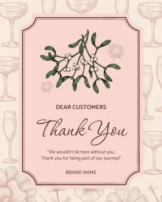 Botanical Thank You Card Instagram Post