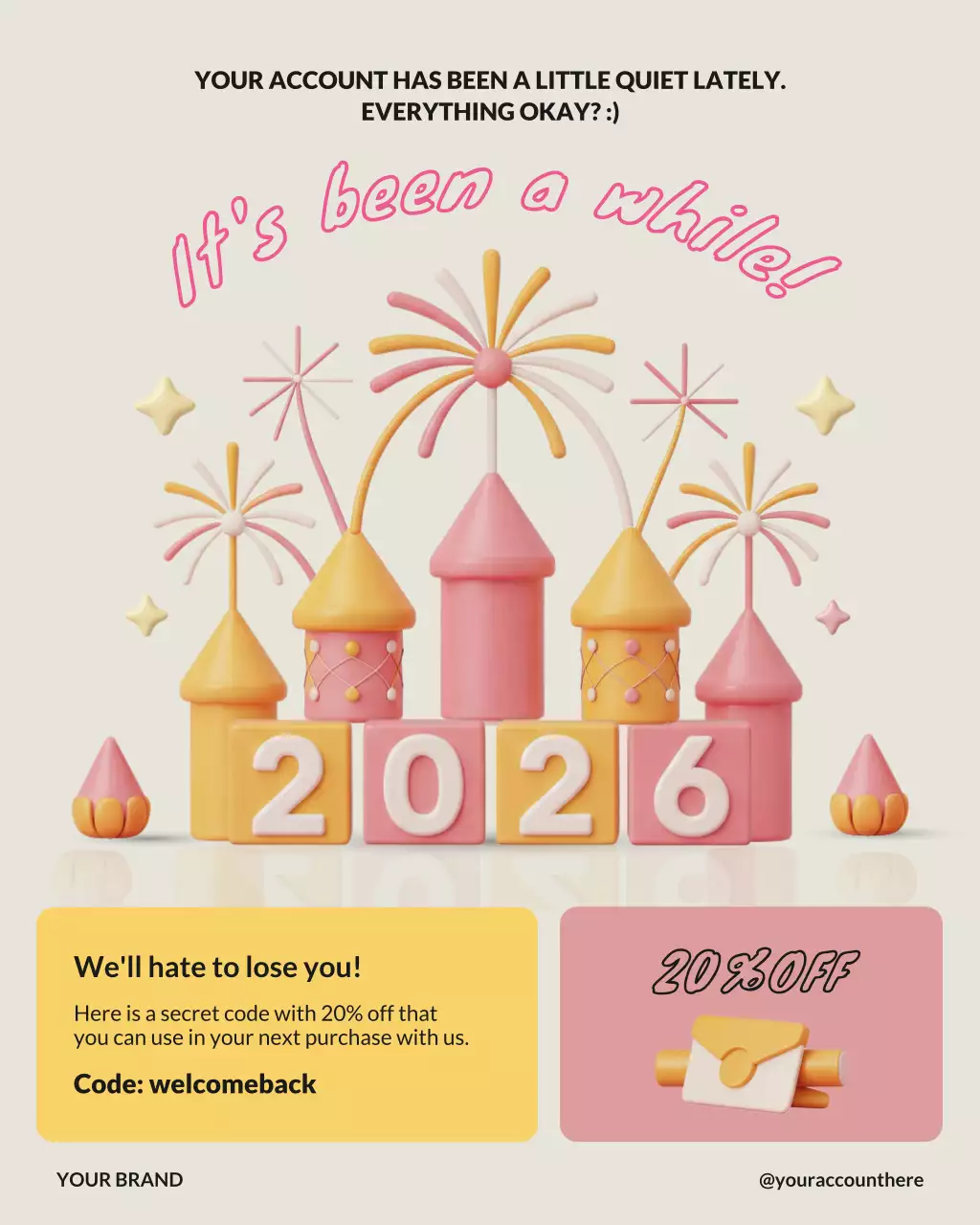 Pink Modern Discount Promotion