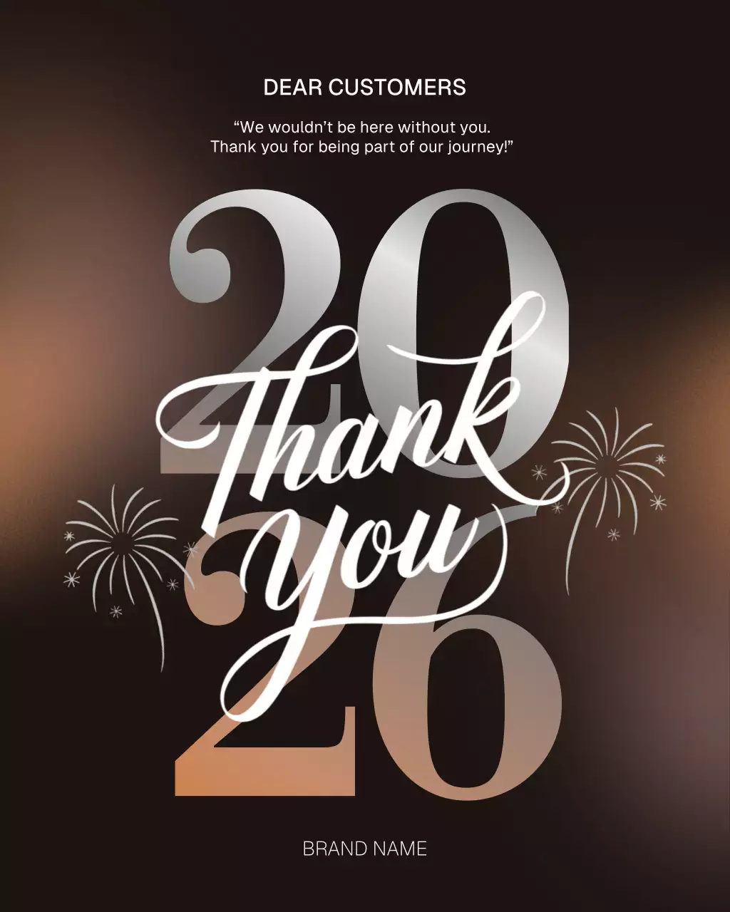 Black Elegant Thank You Announcement Instagram Post