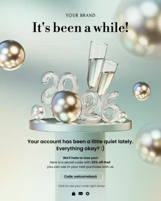 Silver Modern New Year Promotion