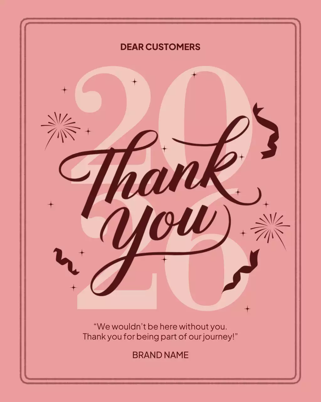 Pink Elegant Thank You Card Instagram Post