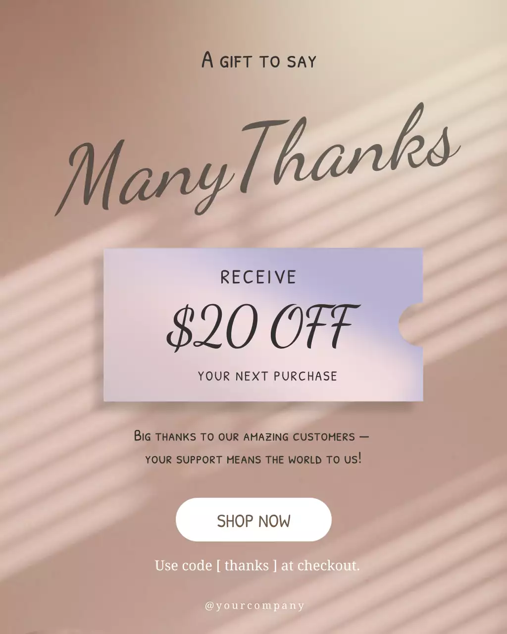 Beige Modern Discount Promotion Instagram Post