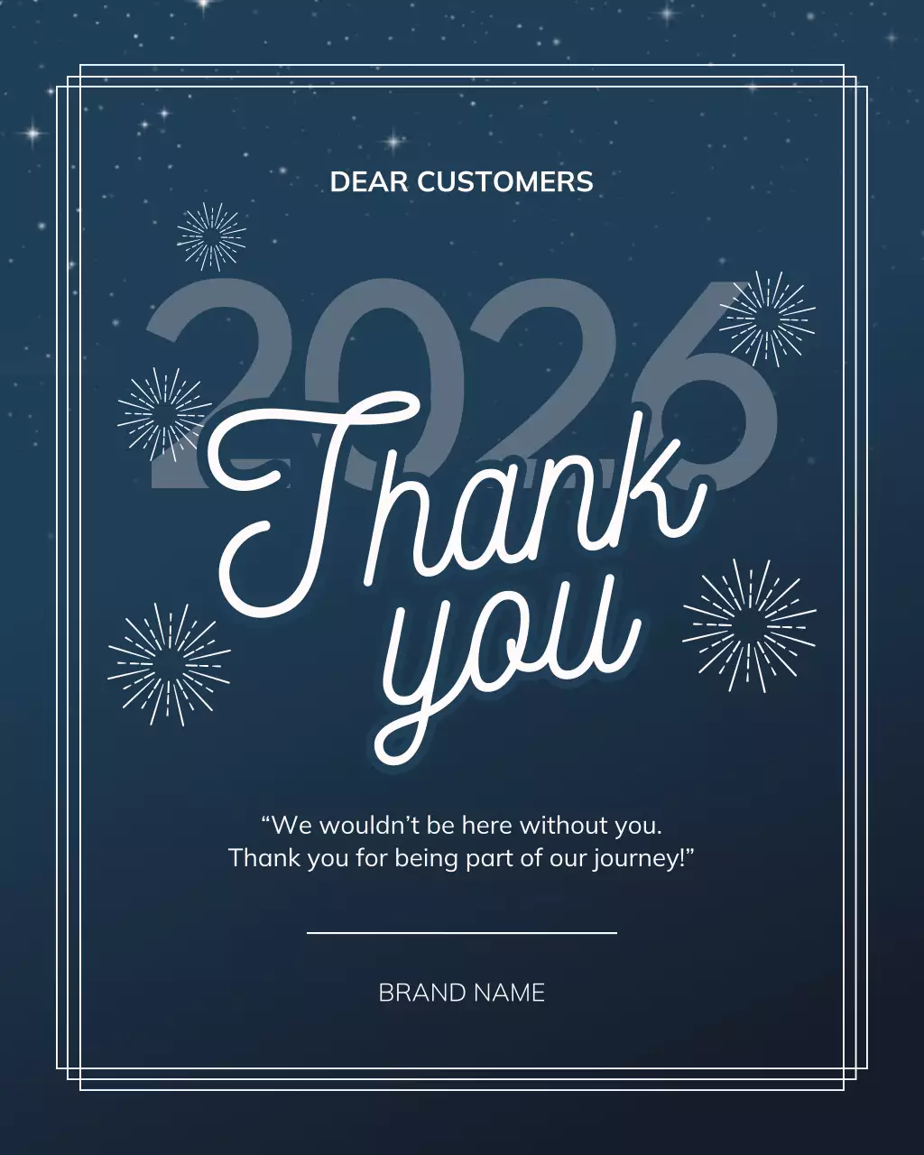 Blue Modern Thank You Card Instagram Post