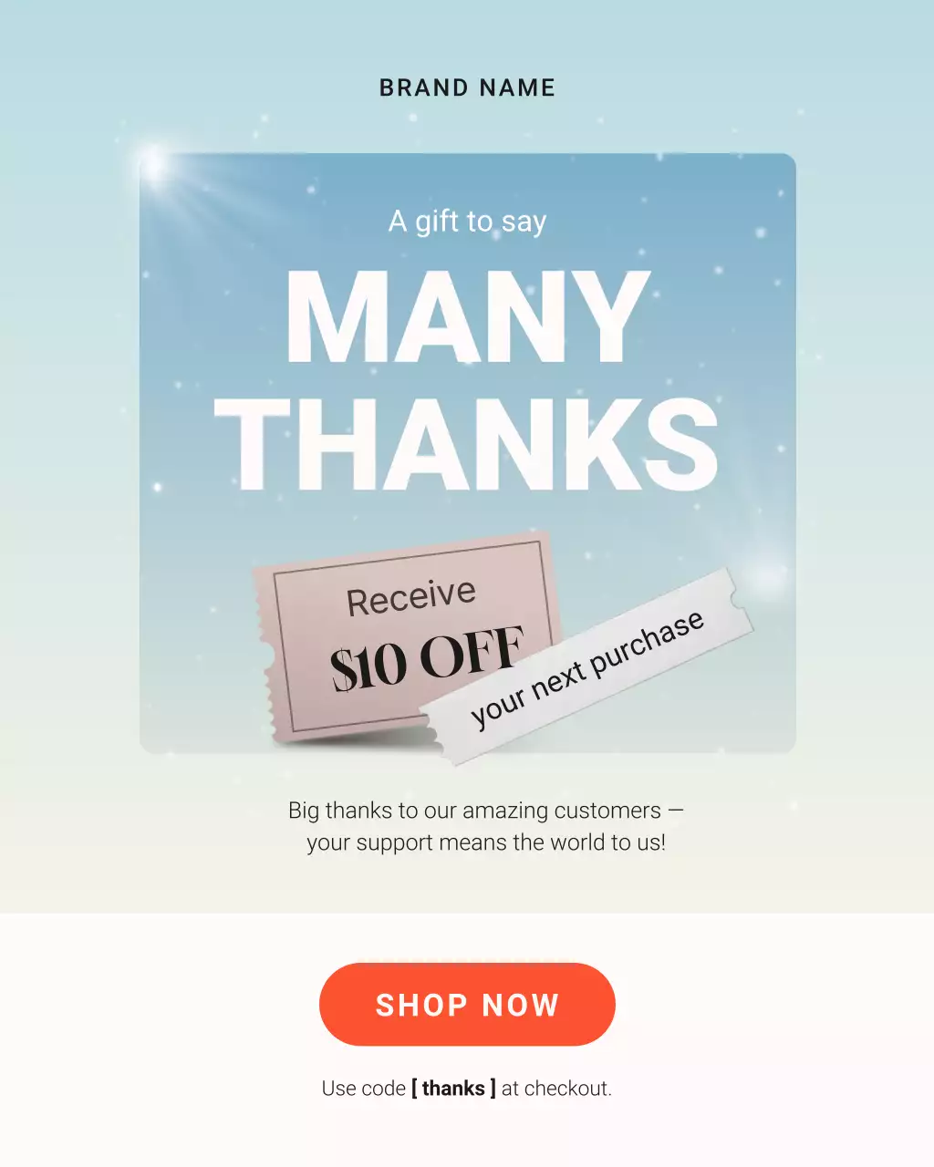 Blue Modern Thank You Promotion Instagram Post