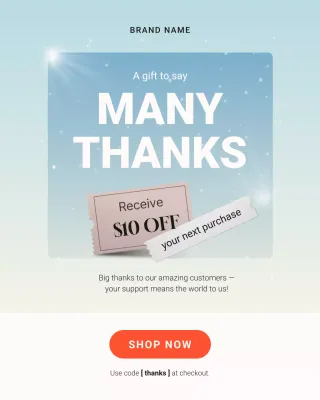 Blue Modern Thank You Promotion Instagram Post