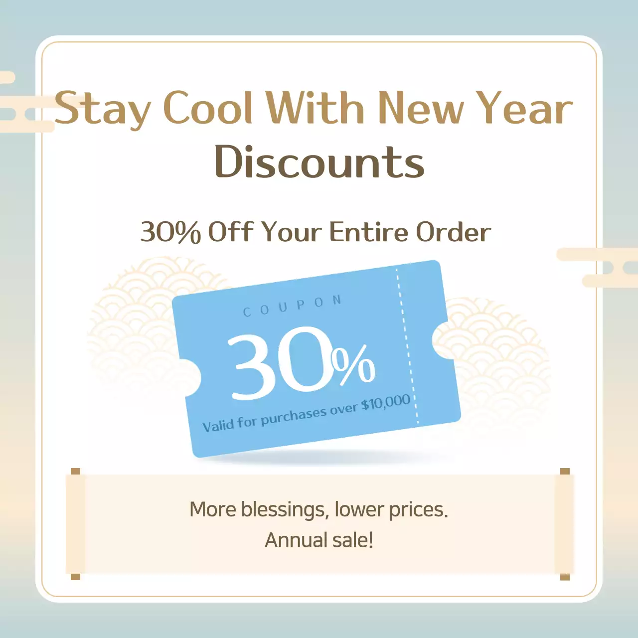 Beige Traditional New Year Promotion