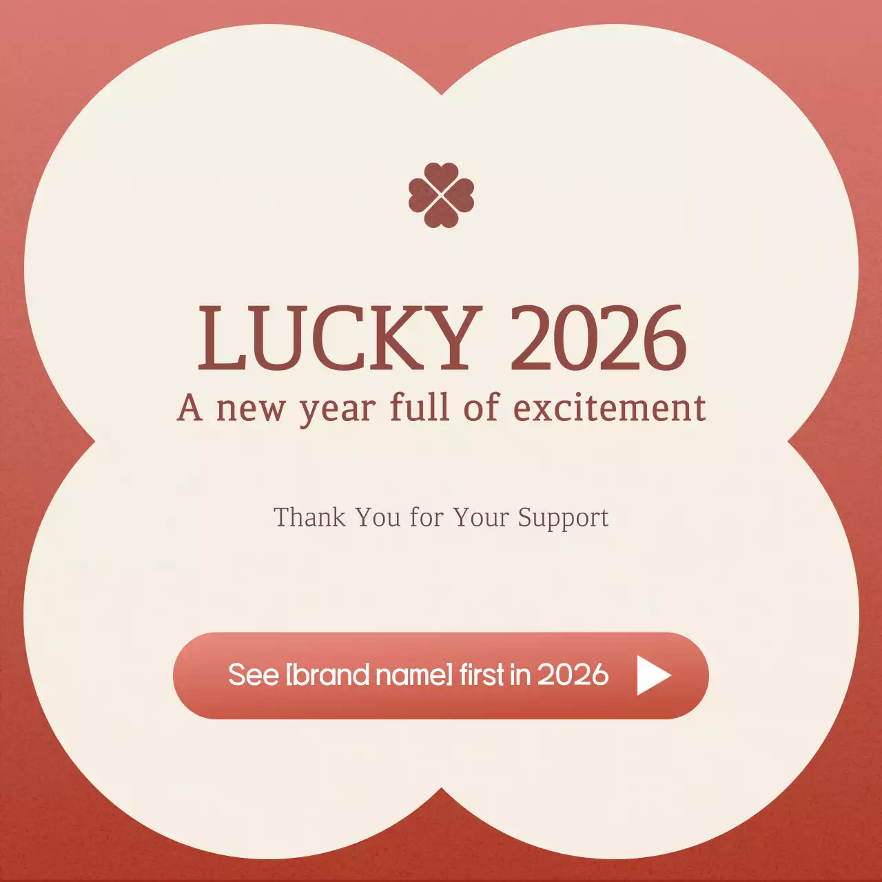 Orange, Red, Clean, Simple New Year Promotion