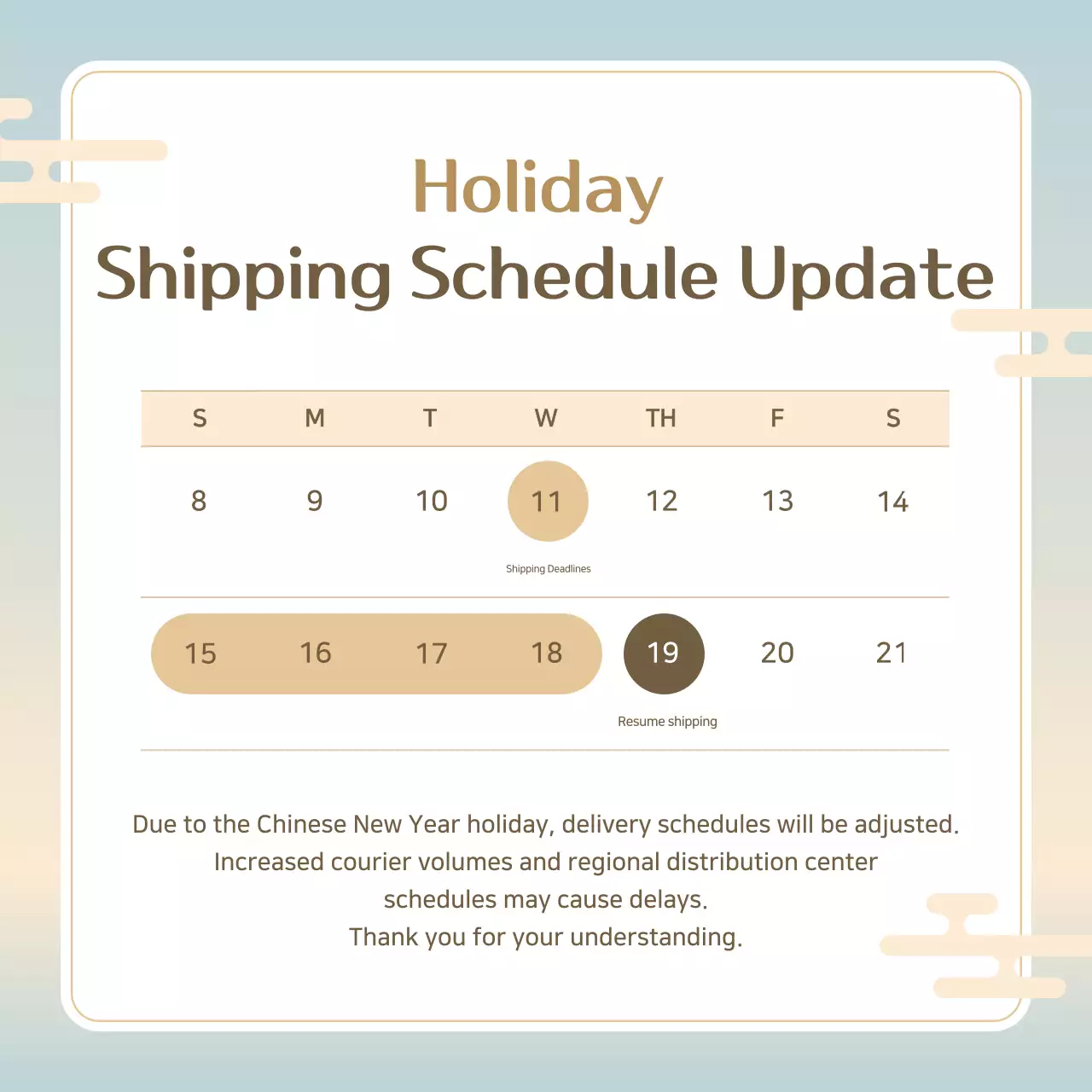 Beige Traditional New Year Promotion