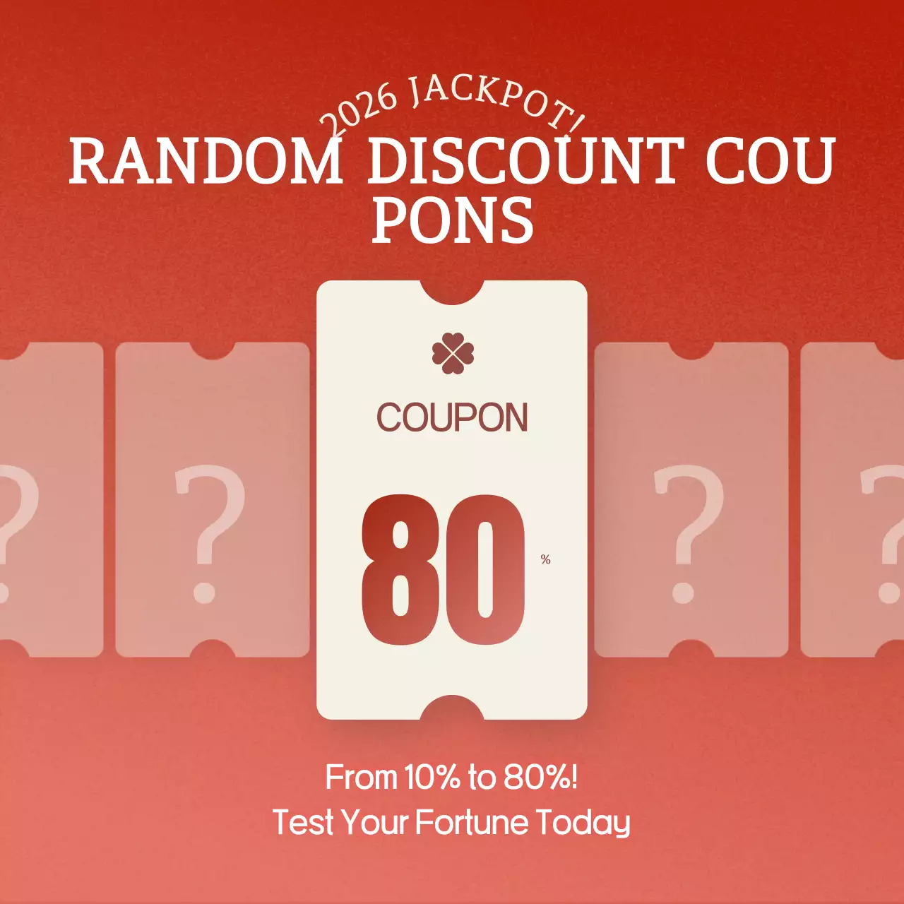 Orange, Red, Clean, Simple New Year Promotion