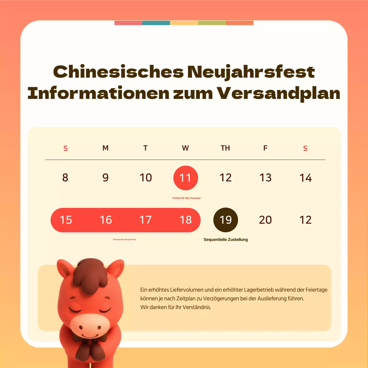 Orange Baby Neujahrs-Event-Aktion