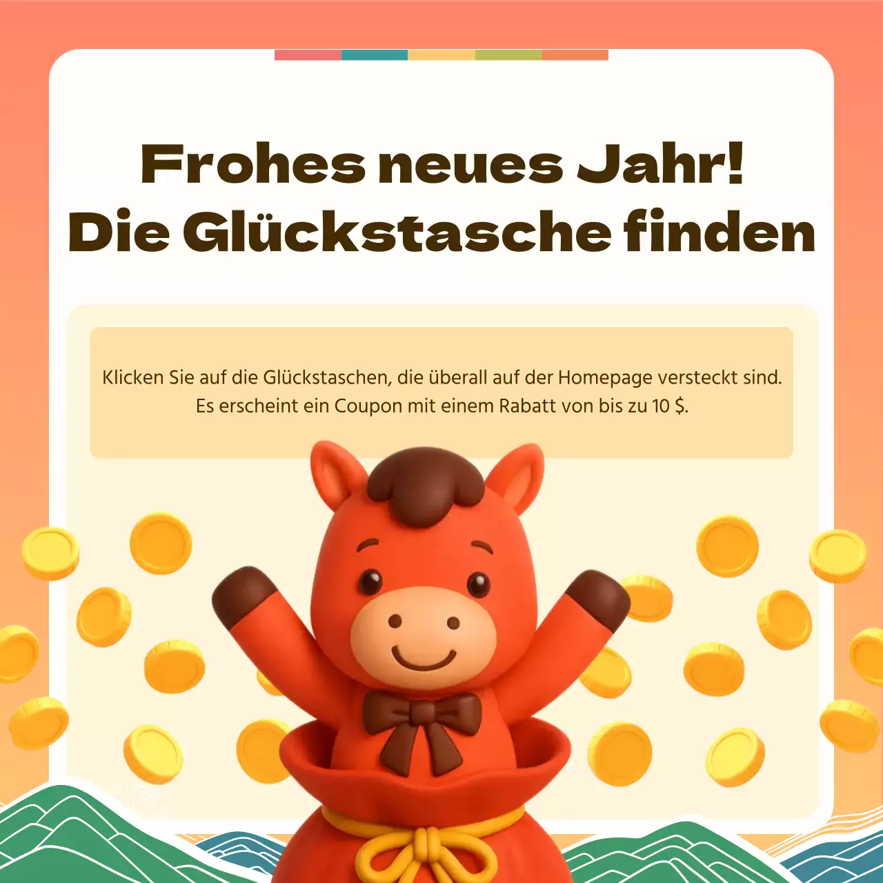 Orange Baby Neujahrs-Event-Aktion