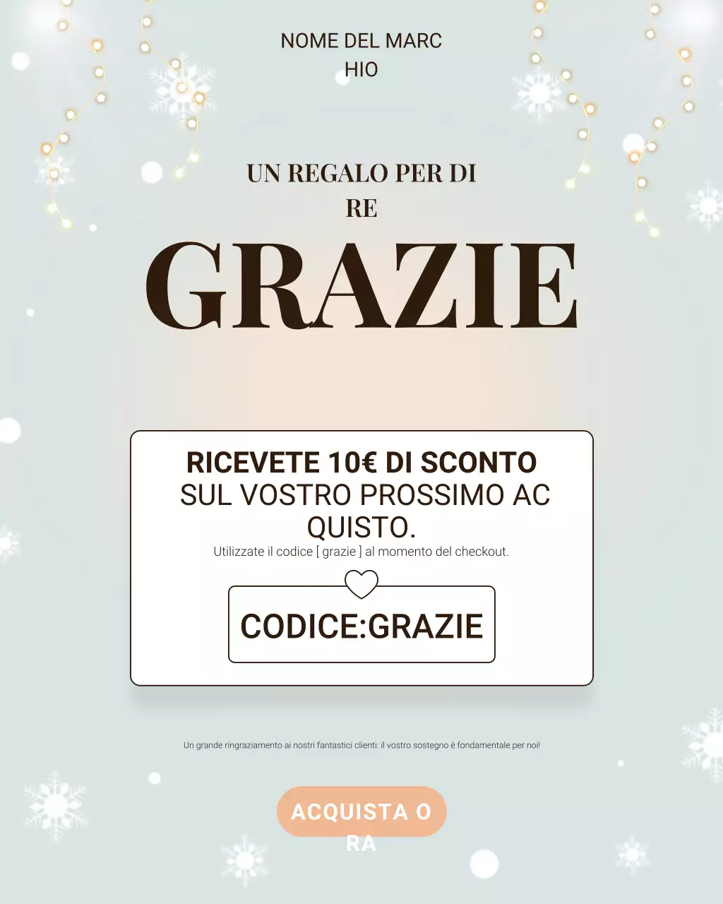 Post Instagram con promozione sconto elegante grigio