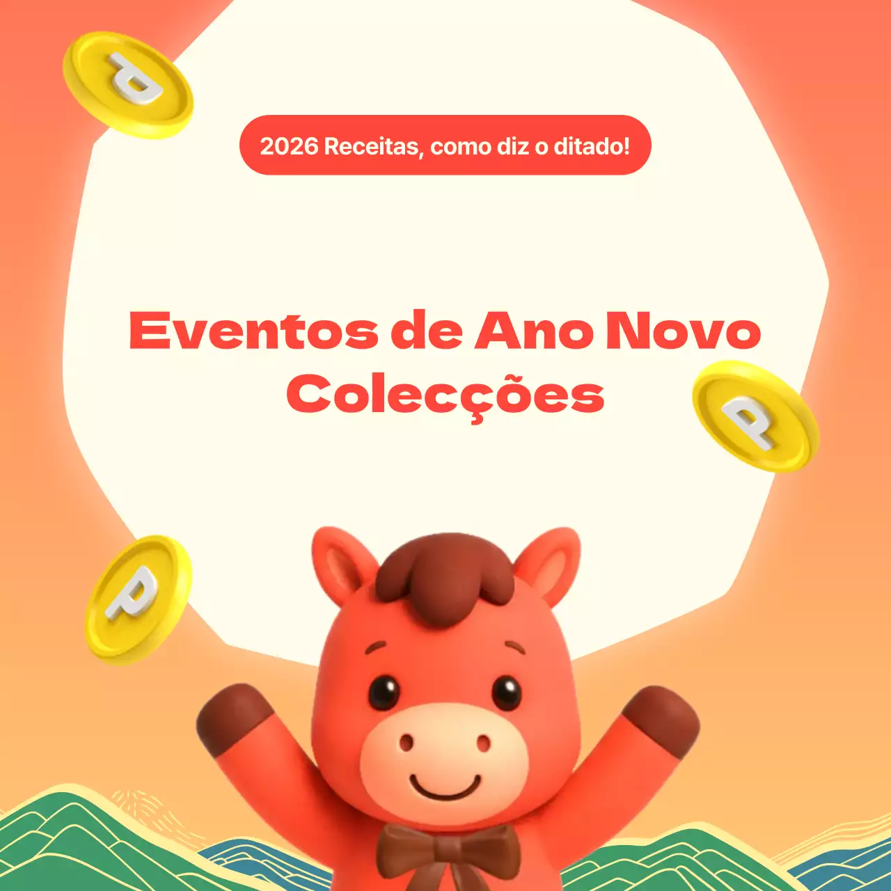 Promoção de evento de Ano Novo da Orange Baby