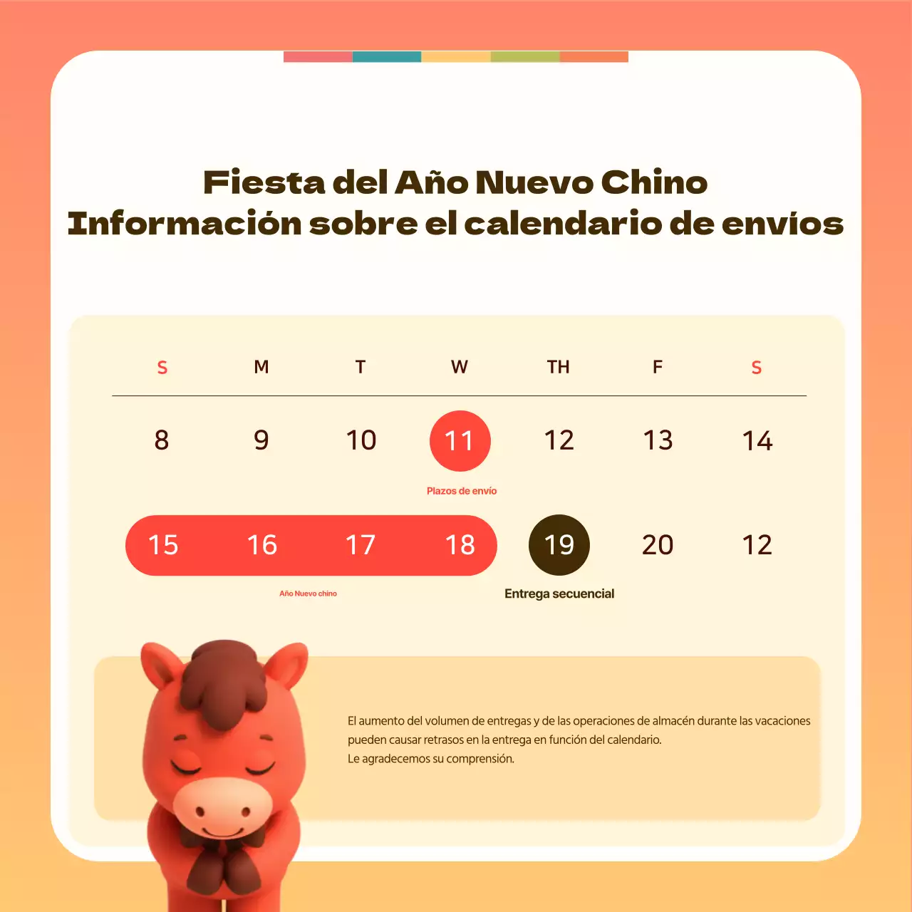 Promoción del evento de Año Nuevo de Orange Baby