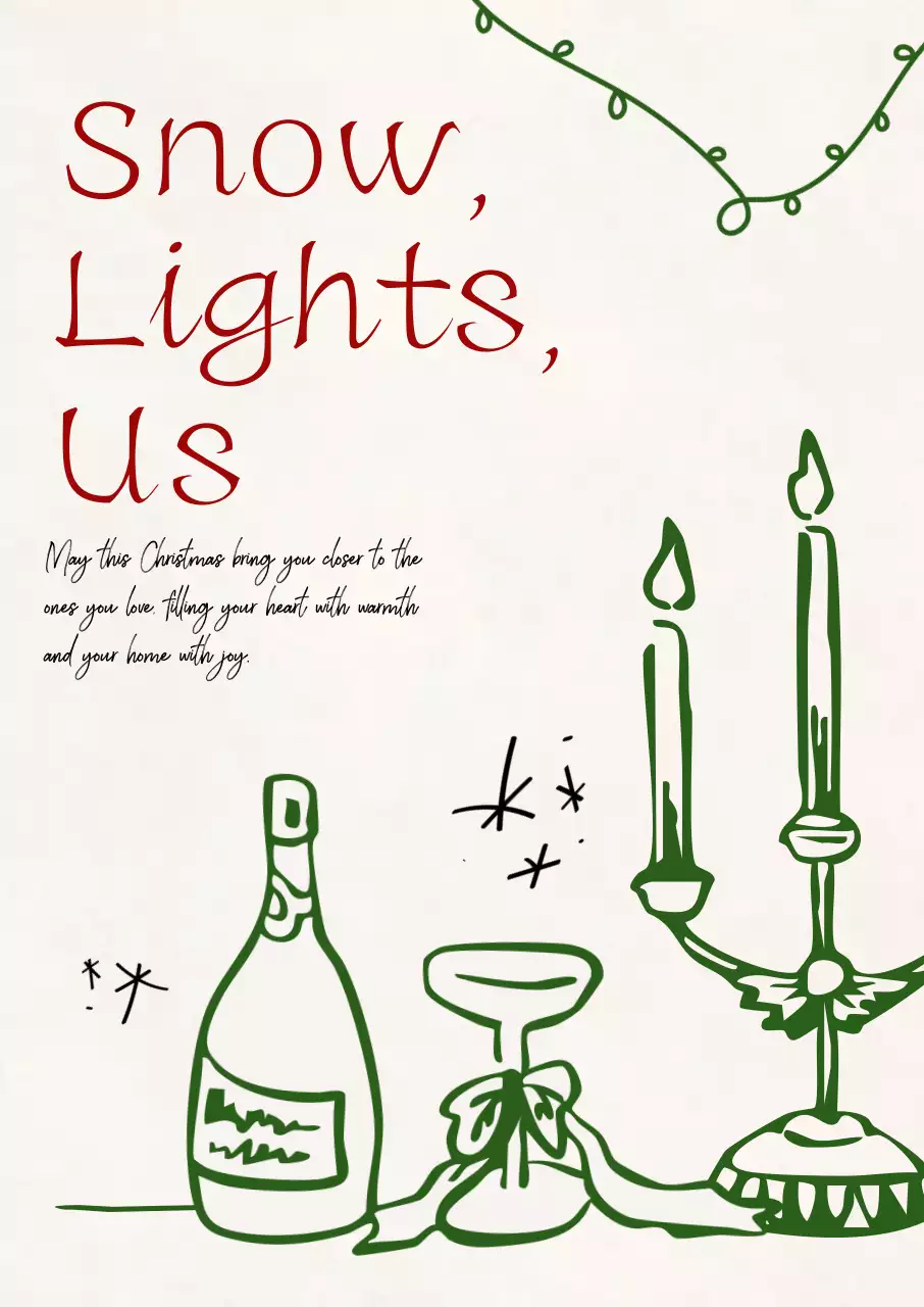 아이보리 심플 크리스마스 엽서