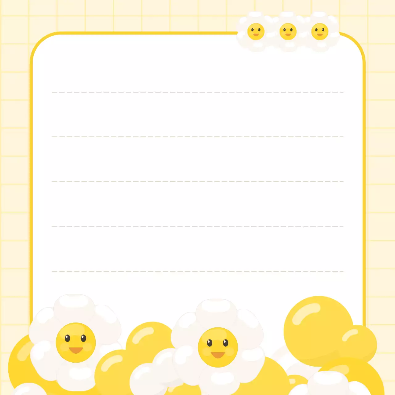 노랑 일러스트 꽃 풍선 카드