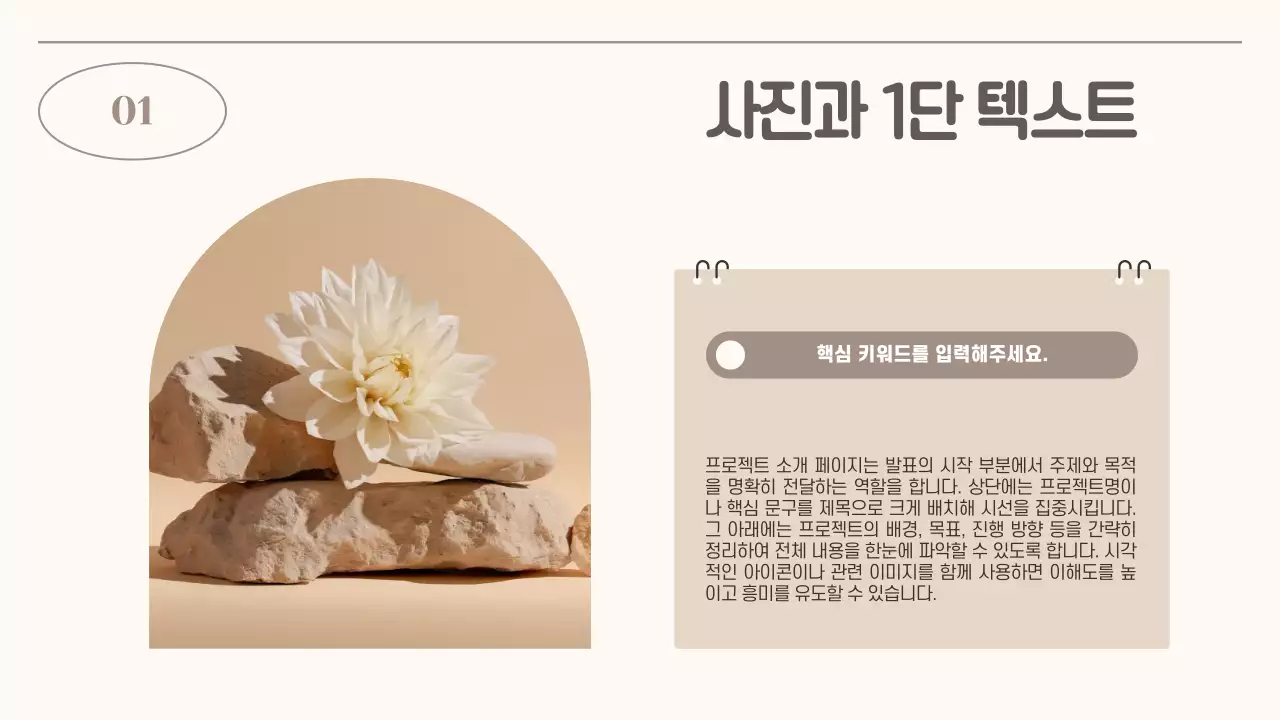 베이지 심플 프로젝트 발표