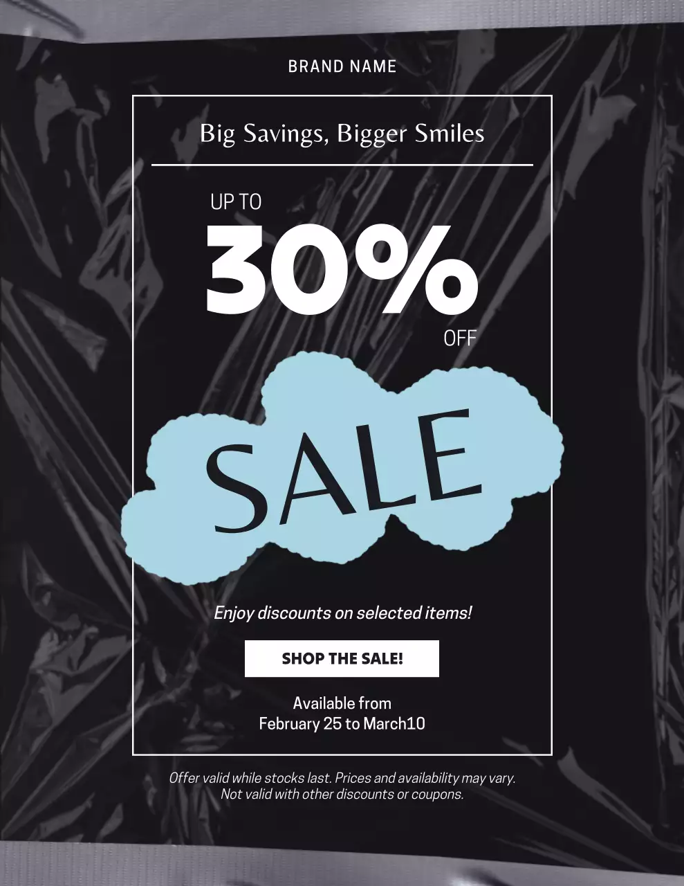 Black Modern Sales Promotion Poster