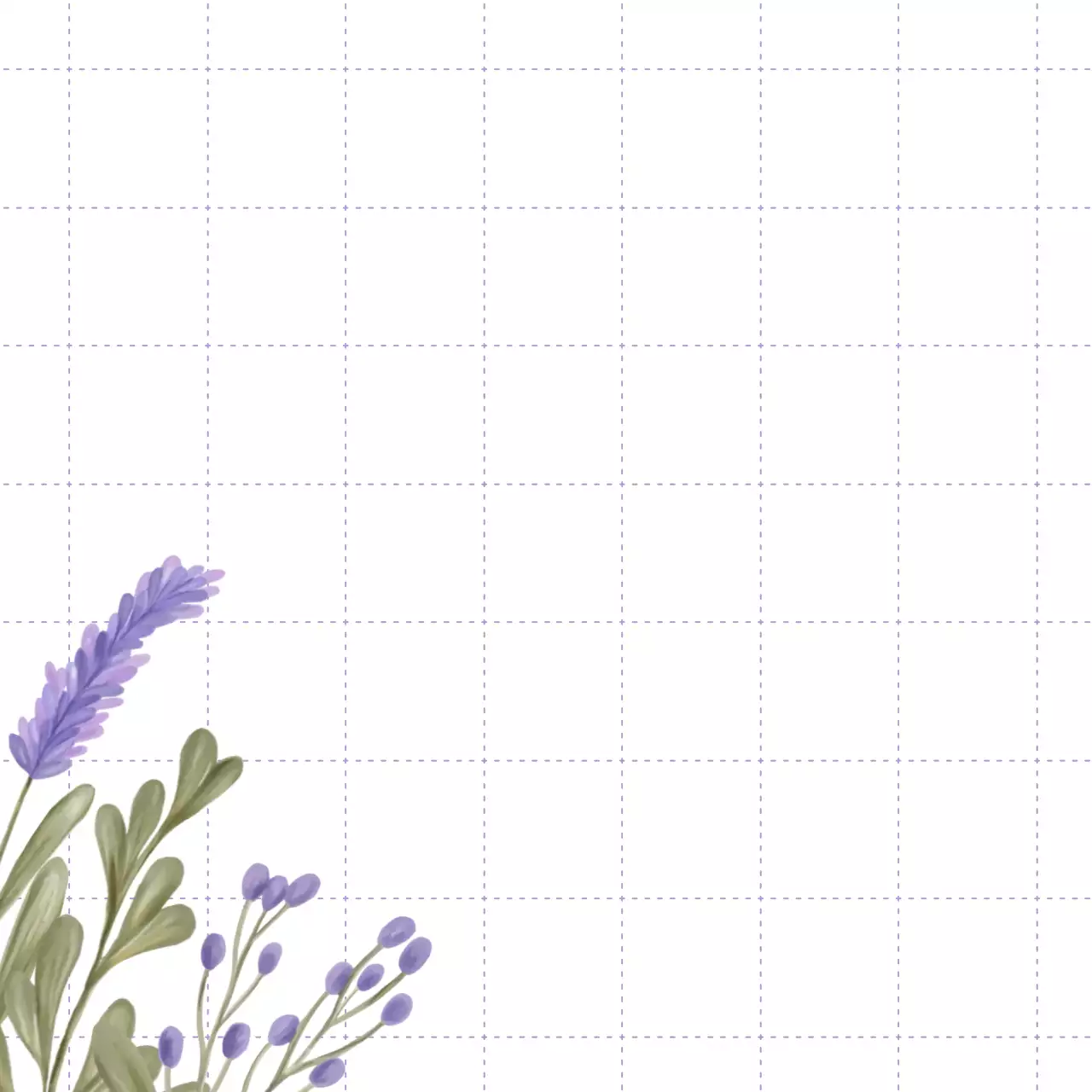 Desain alat tulis bermotif bunga lavender