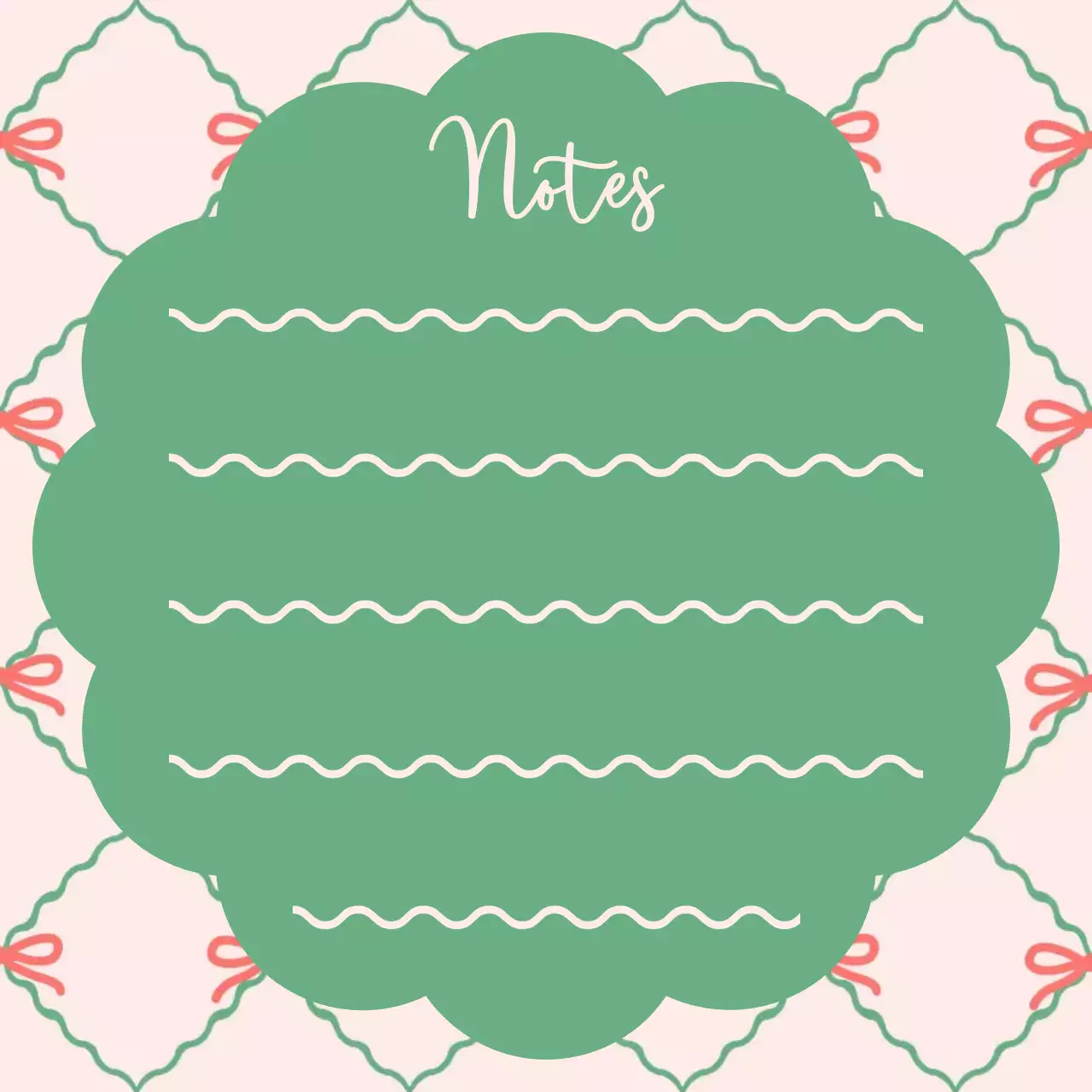 Desain Alat Tulis Pola Pita Hijau Merah Muda