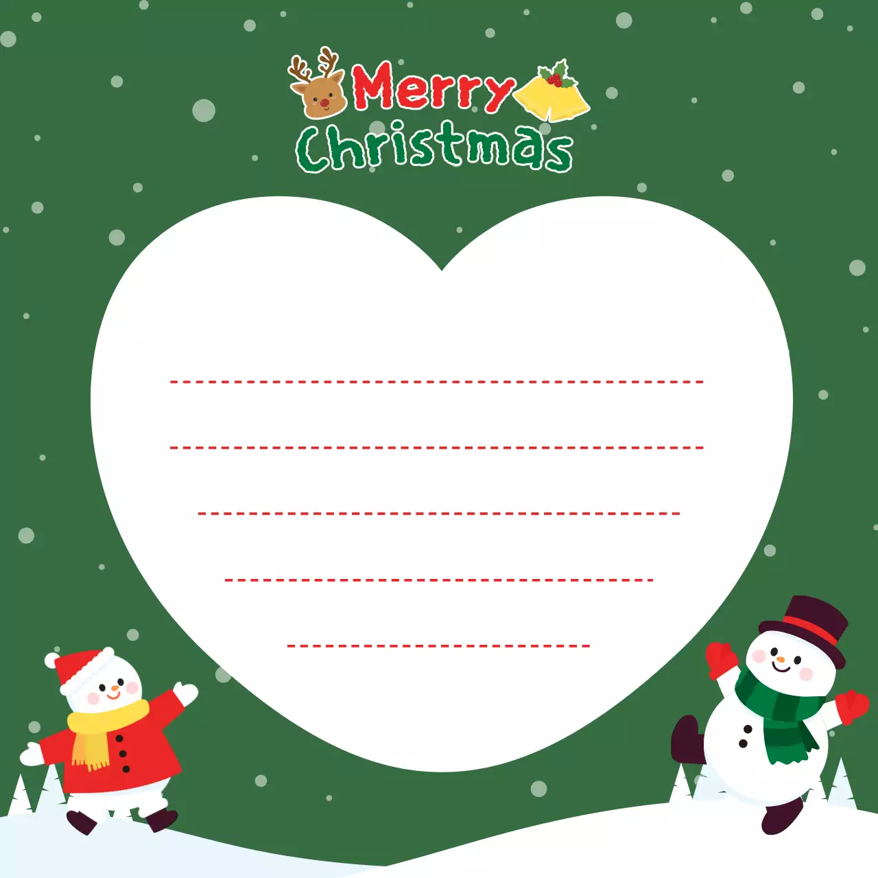 초록 아기자기한 크리스마스 노트