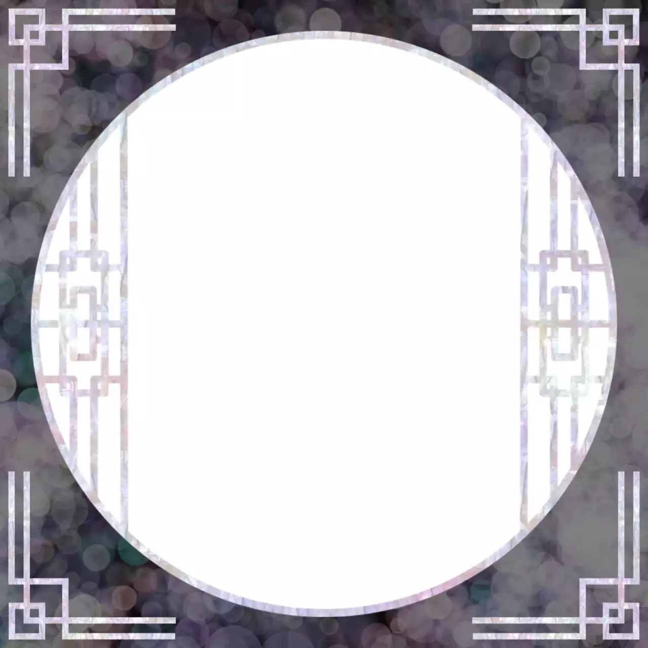 흑백 전통 자개 포토프레임