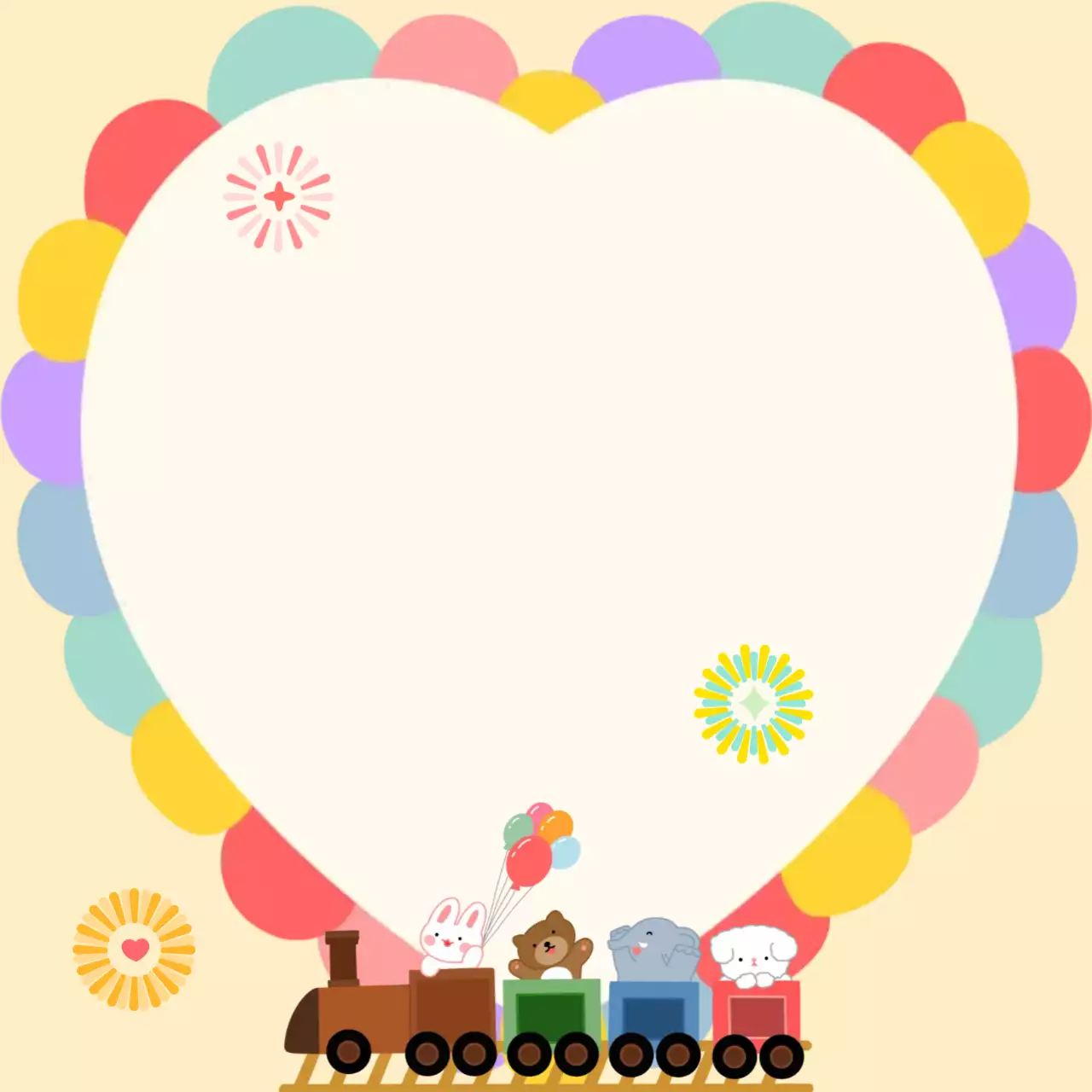 무지개 아기자기한 어린이날 안내