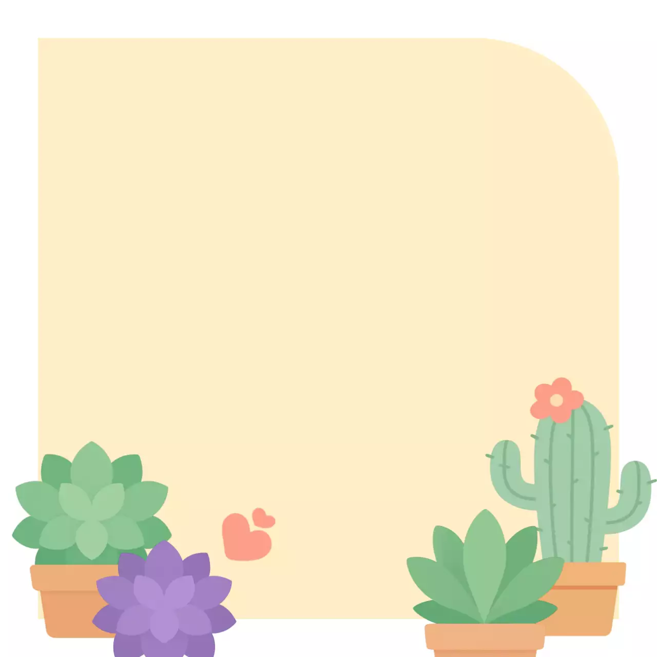 베이지 아기자기한 선인장 노트