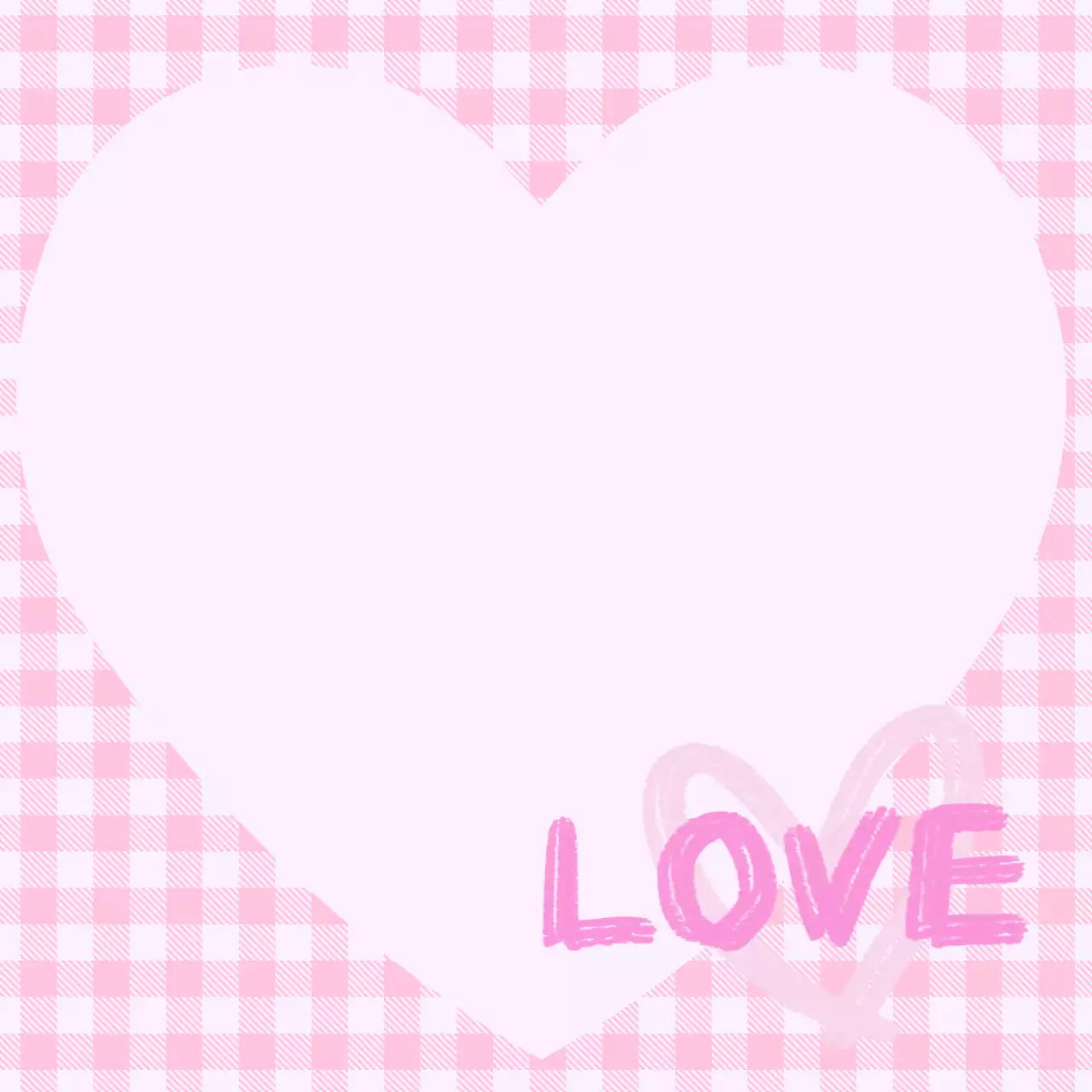 핑크 아기자기한 사랑 엽서